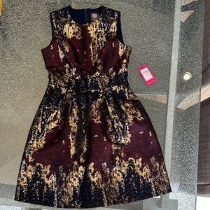 Vince Camuto  Dress in Gold and Black